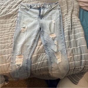 PacSun High Rise Distressed Light Blue Jeans